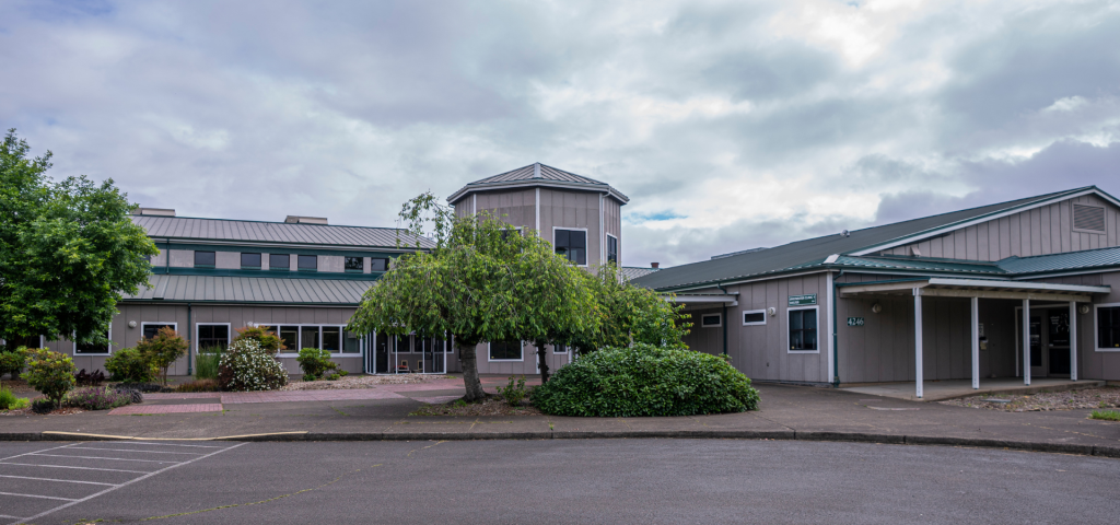 Exterior shot of Oregon Humane Salem Campus building